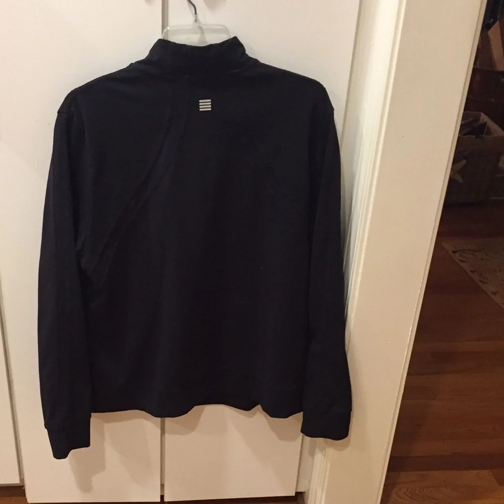 Lands ‘ End Zip Front  Long Sleeve Casual Jacket Black -XL